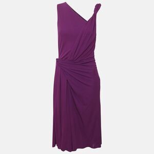 Gucci Purple Jersey Sleeveless Midi Dress M